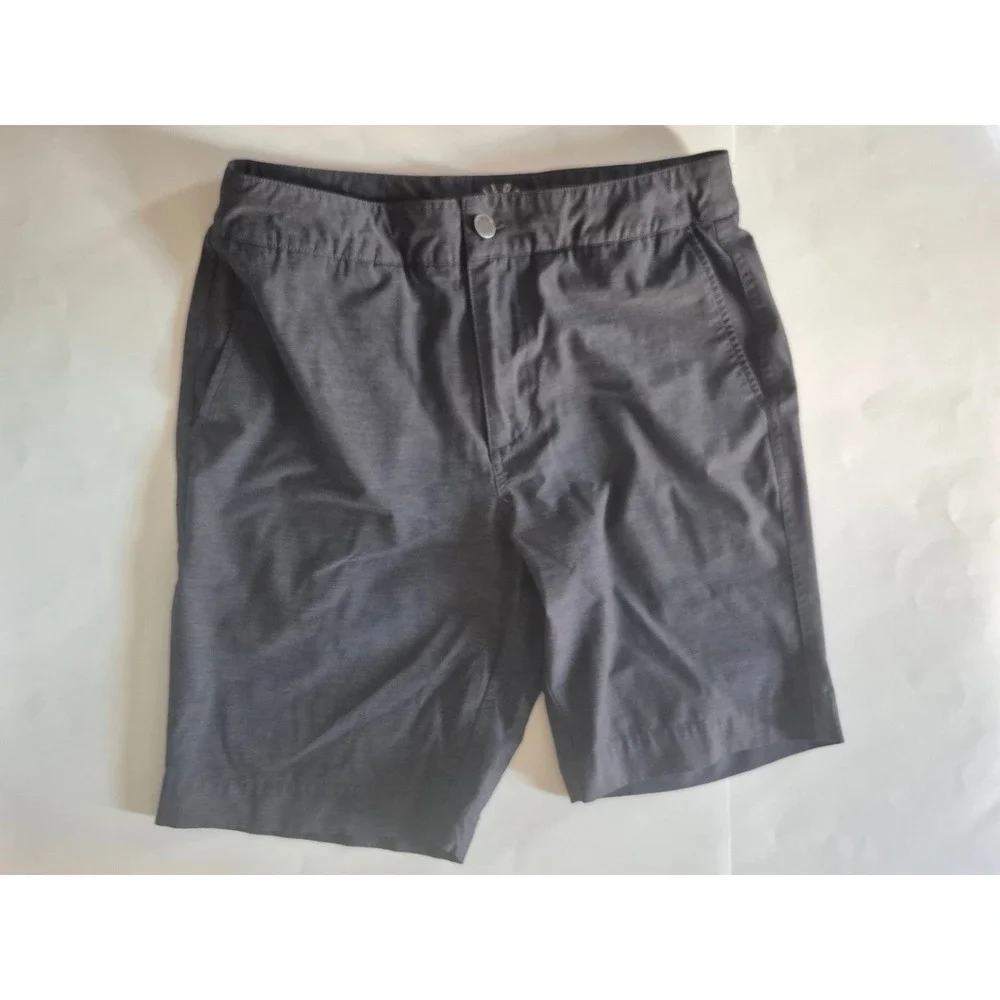 Faherty All Day Shorts Mens 30 Charcoal Gray Hybrid Swim Trunks Stretch 9 Inseam